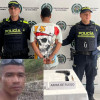 Rosebel García Álvarez, de 41 años y su asesino, Juan Camilo Reyes Morales, detenido en flagrancia. Este último tiene antecedentes por hurto.