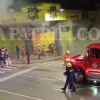 El Cuerpo Oficial de Bomberos controló rápidamente las llamas que se originaron en el sector donde estaba depositado el heno.