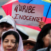 En Bogotá fue la marcha principal a favor del expresidente Uribe. 