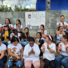 Trabajadoras sexuales del sector de la Galería, en Manizales, se reunieron en la Plaza Alfonso López para rechazar la violencia contra las mujeres.