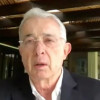  Captura de pantalla de un video que muestra al expresidente de Colombia Álvaro Uribe hablando durante una audiencia este martes, en Bogotá (Colombia). 