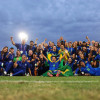 Brasil celebra luego de clasificar a los cuartos de final del Mundial Sub-17 Femenino.
