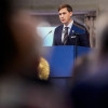 Jefe del Instituto Nobel, Jorgen Watne Frydnes, durante la ceremonia de entrega del Premio Nobel de la Paz en el Ayuntamiento de Oslo, Noruega, el 10 de diciembre de 2025.