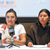 La vocera de la Mesa Humanitaria de Caquetá, Jessica Anturi, y la consejera de juventudes del Consejo Regional Indígena del Huila, Andrea Etsecue, acompañaron el lanzamiento del informe El algoritmo en el conflicto armado. 