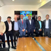 En las instalaciones del Patrimonio Autónomo Aerocafé se protocolizó el acuerdo con el nuevo constructor. En la foto, el secretario privado de Caldas, Ronald Bonilla; Luis Fernando Solarte, de la firma Sonacol: el gobernador de Caldas, Henry Gutiérrez; el gerente de la Unidad de Gestión, Fernando Merchán; el director de la Aerocivil, Luis Alfonso Martínez Chimenty; Rubén Darío Perilla, secretario de la Aerocivil, y Aníbal Ojeda, de KMA construcciones.