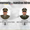 Franklin Guerrero y Jairo Holguín, los policías asesinados cuando se movilizaban en su motocicleta.