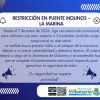 Imagen I Facebook Alcaldía I LA PATRIA  La Alcaldía informó que se restringe provisionalmente el tránsito vehicular sobre el puente Molinos - La Marina por reparaciones. 