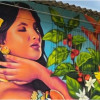 Este es el mural que le pintó el artista Artedwin en un corregimiento de la capital de Risaralda.
