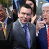 Gustavo Petro, presidente de Colombia, Daniel Noboa, presidente de Ecuador, Donald Trump, presidente de Estados Unidos.