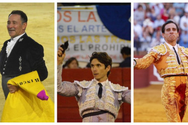 César Rincón, Sebastián Castella y Juan Ortega. 