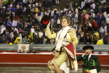 Borja Jiménez fue el tercer triunfador de la Temporada Taurina de Manizales al cortarle las dos orejas a su toro Callado de 482 kg de la ganadería de Las Ventas del Espíritu Santo.
