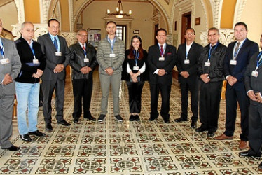 Foto | Argemiro Idarraga | LA PATRIA Edgar Moreno Vélez, Gildardo Ospina, Juan Ernesto Caicedo Parra, Gustavo Betancourth, Julian Orozco Fernández, Lenka Veronica Silva, Islem Ramirez Zuluaga, Duberley Ríos Rios, Luis Eucario Gutiérrez, Daniel Vélez y Jorge Eliécer Silva Merchan.