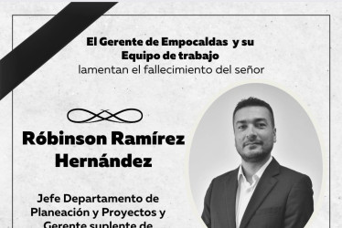 Fallecimiento del ingeniero Róbinson Ramírez Hernández