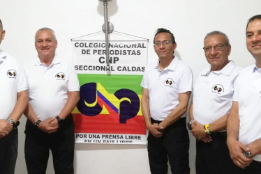 Fotos | Lector | LA PATRIA La nueva junta directiva de Caldas quedó integrada así: Gustavo Betancourth, presidente; Duberley Ríos Ríos, vicepresidente; Edgar Moreno Vélez, secretario; Harold Mauricio Ramírez Villa, tesorero; y Andrés Murillo Ossa, fiscal.