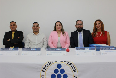 Foto | Cortesía | LA PATRIA ​​​​​​​José Jaír Castaño, registrador especial de Manizales; Edwar Rivera, gerente general de Emservi; Cristina Otálvaro, directora de la ESAP Caldas; José Ricardo Álvarez, docente de la ESAP Caldas, y Luisa Fernanda Mejía, profesional especializada de la ESAP Caldas.