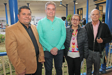 Fotos | Argemiro Idárraga | LA PATRIA Diego Mauricio Echeverri Chica, Juan David Salazar, Luz Elena Castaño Rendón, secretaria de Cultura de Caldas; y Albeiro Valencia Llano.
