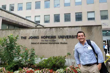 Valentín Sierra, en la Universidad Johns Hopkins