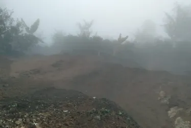 Cerrada la vía que comunica las veredas de Palo Blanco (Anserma) por deslizamiento