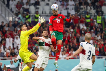 La jugada del gol de Youseff En-Nesyri que les dio la victoria a los africanos ante Portugal, luego del error del portero luso, Diogo Costa.La jugada del gol de Youseff En-Nesyri que les dio la victoria a los africanos ante Portugal, luego del error del portero luso, Diogo Costa.