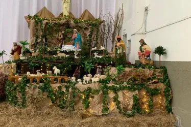 Pesebre en el templo del Carmen, de Anserma.