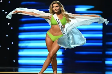 Fotografía cedida por Miss Universo donde aparece la Miss Universo Colombia 2022, María Fernanda Aristizabal, mientras desfila en el escenario con un traje de baño de Jacqueline Aguilera, durante la 71.ª Competencia Preliminar de este concurso de belleza la noche del 11 de enero de 2023, en el Ernest N. Morial Convention Center en Nueva Orleans, Luisiana (EE.UU.).