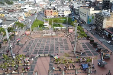 Plaza Alfonso López de Manizales. En este sector funcionaba la Alcaldía. 