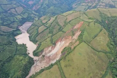 Este es el panorama del río Pozo este sábado. 