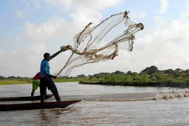Foto | EFE | LA PATRIA  Pescadores en la ciénaga de San Marcos en Sucre, de las zonas donde hay sobrepesca.