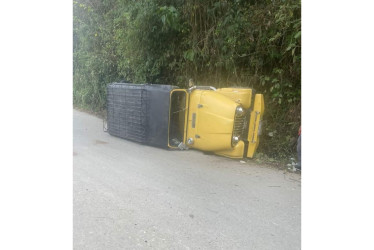 El siniestro se dio en el sector de Peñas Azules.