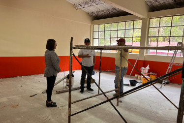 Así lucen hoy las obras en la institución rural.