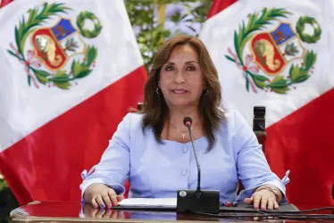 Dina Boluarte, presidenta de Perú.