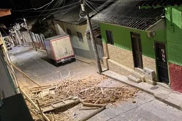 Casa abandonada en Pácora colapsó por fuertes vientos