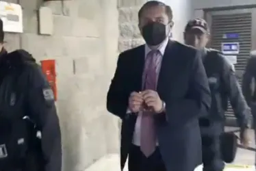 Mario Castaño, en el momento de su detención a la salida del Capitolio Nacional.