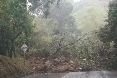 Derrumbe afecta la vía Manizales-Neira