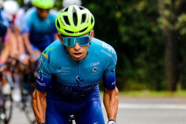 Dídier Alonso Chaparro, ciclista caldense que actualmente lidera la Vuelta al Sur.