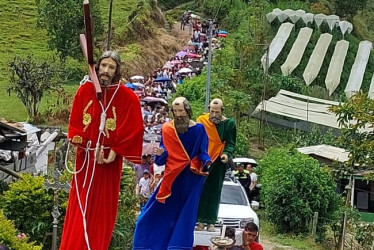 Viacrucis en Castilla, corregimiento de Pácora.