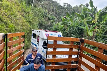 El sitio donde ocurrió el accidente en la vereda La Quiebra de Marquetalia. 