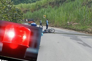 El accidente ocurrió en la entrada a Trocaderos, en la vía de Neira a Aranzazu.