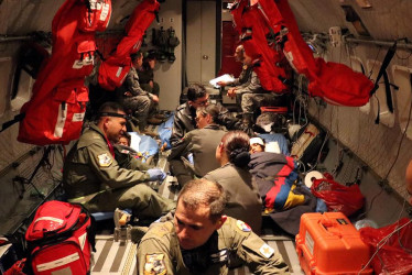 Horas después de ser encontrados, los niños fueron trasladados a San José del Guaviare y luego a Bogotá, donde permanecen hasta ahora en el Hospital Militar Central.