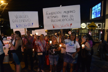 Desde la zona rural también llegó representación a la marcha.