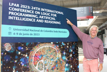 Geoff Sutcliffe fue uno de los invitados especiales a la 24° Conferencia Internacional de Programación lógica, Inteligencia Artificial y Razonamiento, que tuvo como sede al Campus la Nubia de la U. Nacional sede Manizales. 