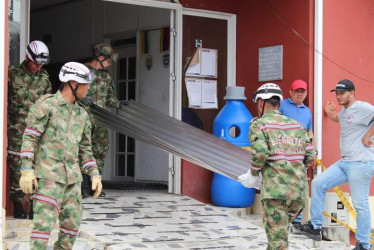 En Norcasia desde el lunes empezaron a llegar ayudas para atender a los damnificados por el aguacero del domingo.