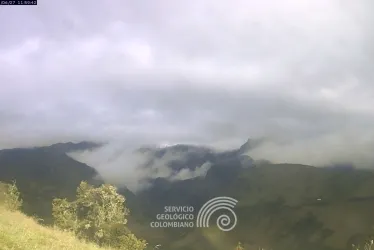 Vista del volcán Nevado del Ruiz este martes. 