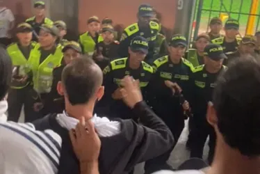 Discusión entre integrantes de Brigada 11 y la Policía. 