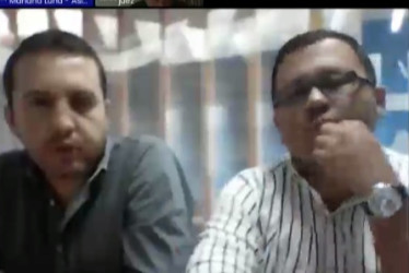 Ingenieros civiles Camilo Andrés López Giraldo, de Manizales, y Fausto Alonso Bedoya Grajales, de Medellín.