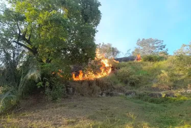 Este es el incendio en el corregimiento de Purnio, de La Dorada.