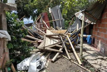 Afectación de casas por vendavales en Filadelfia