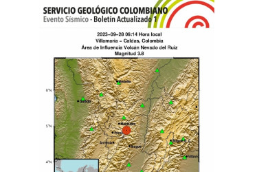 Sismo en Villamaría 