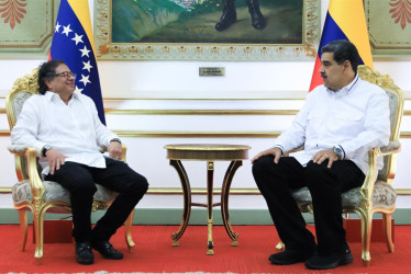 Gustavo Petro y Nicolás Maduro.