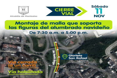 Este sábado habrá paso restringido en la glorieta de San Rafael por montaje de la Navidad 